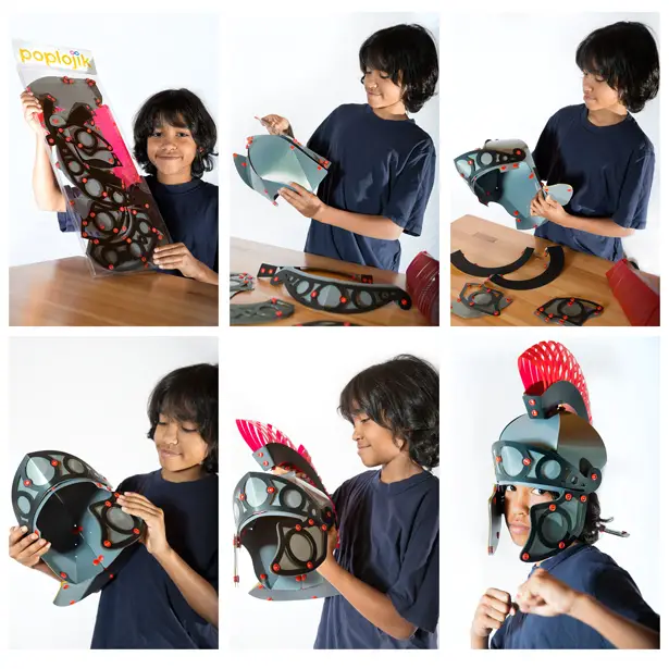 A' Toy, Games, and Hobby Products Design Award Winners - Roman Snap Together Helmet by Stephen McCabe