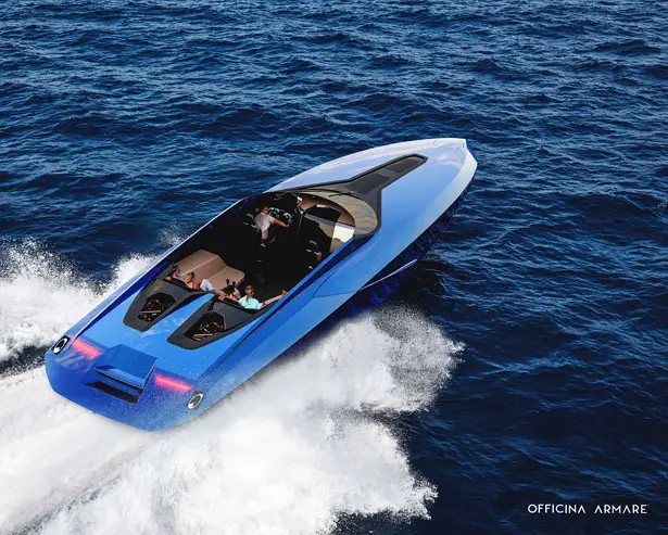 A43 luxury speedboat concept by Officina Armare Yacht and Transportation Design Studio