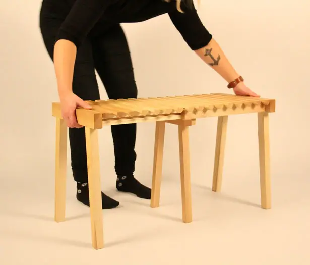 Accordion Stool by Nathalie Dackelid