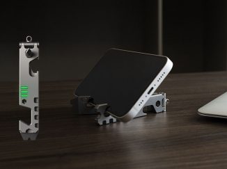 AceStand: All-in-1 Titanium Foldable Phone Stand Also Serves as Multitool