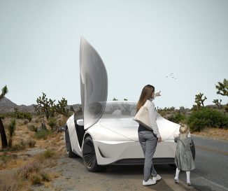 Ada Autonomous Vehicle with Micro Solar Cells On The Roof