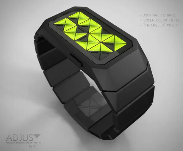 ADJUST Modular Screen Watch by NL1 Studio