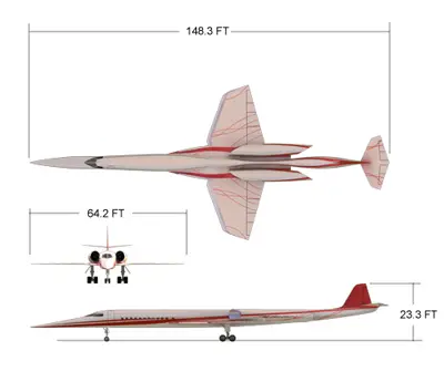 futuristic supersonic business jet