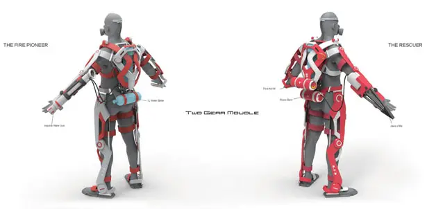 A.F.A. is A Powered Exoskeleton Suit for Firefighter by Jiazhen (Ken) Chen