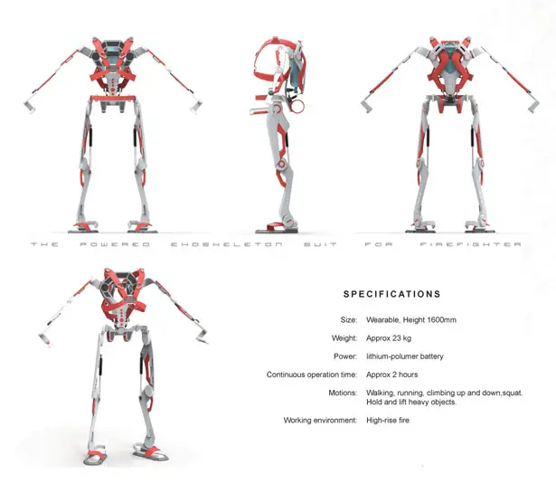 A.F.A. is A Powered Exoskeleton Suit for Firefighter by Jiazhen (Ken) Chen