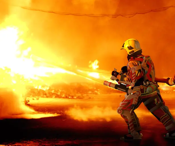 A.F.A. is A Powered Exoskeleton Suit for Firefighter