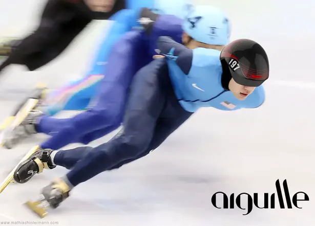 Aiguille Short Track Speed Skater Headgear by Mathias Hintermann