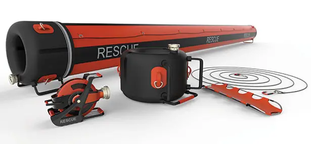 Air Rope Inflatable Rescue Tunnel for Safely Cross Flooded River