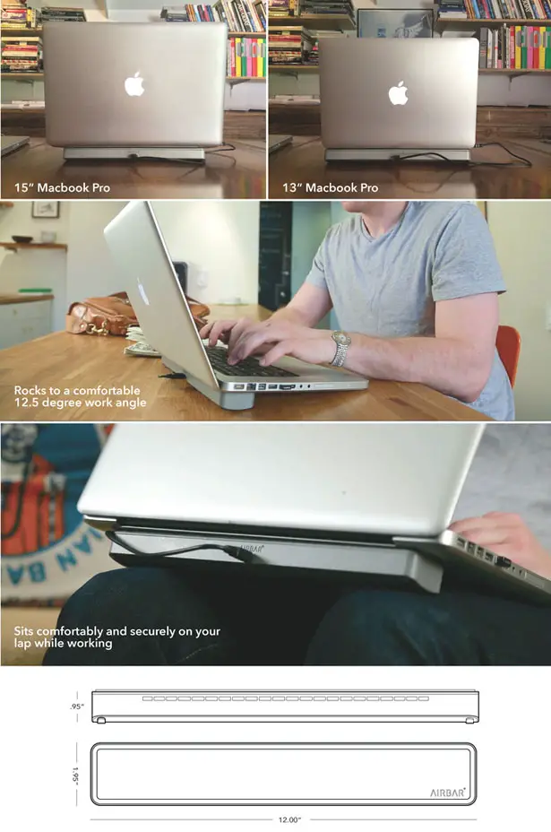 AIRBAR Portable Laptop Cooling Fan by Jordan Meyers