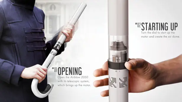 Airblow 2050 Umbrella by Quentin Debaene
