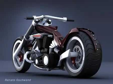 Aito Motorbike Concept with V-Twin 1800cc Engine