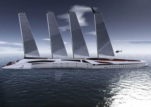 Albatross Yacht Features Two Smaller Boats That Are Ready to Sail Independently