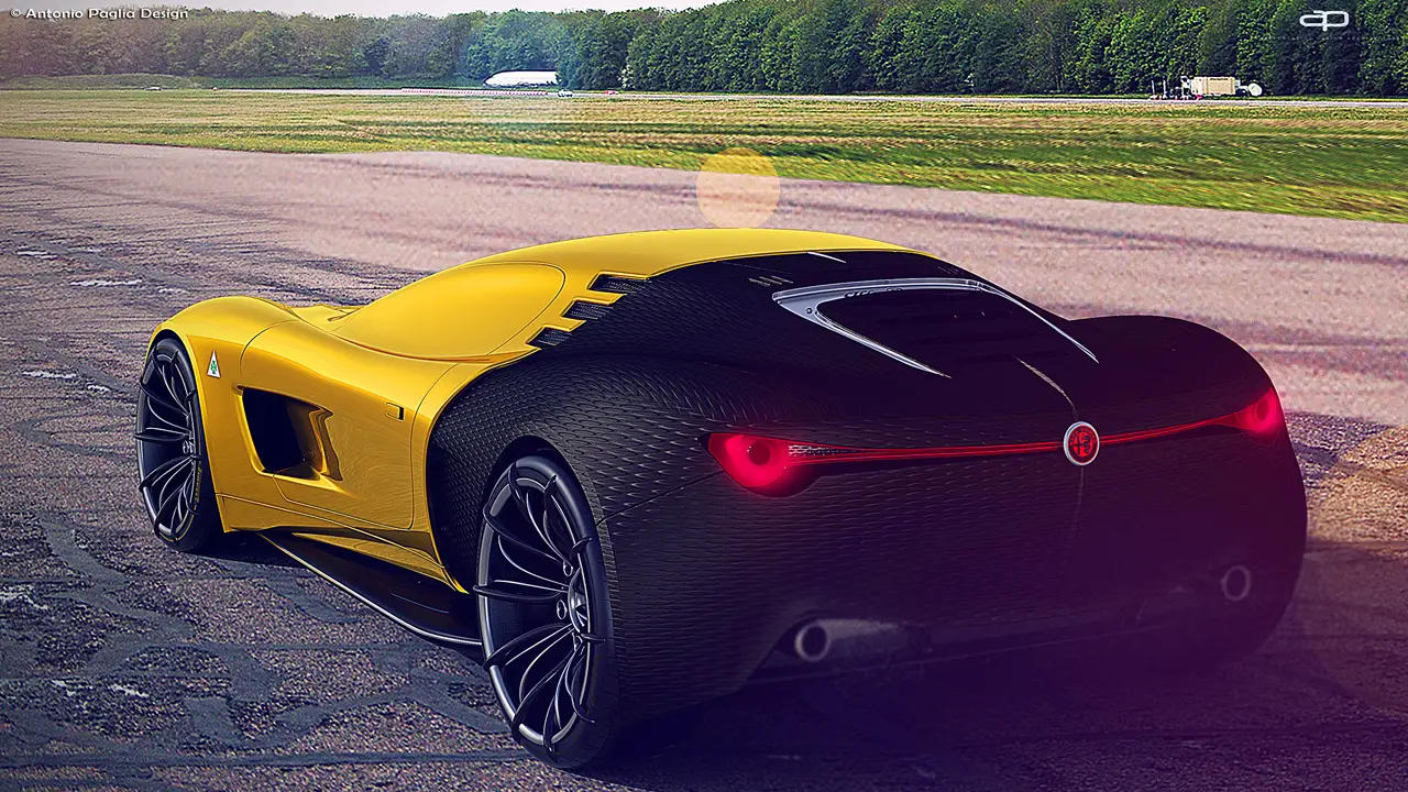 Futuristic Alfa Romeo C18 Concept Car by Antonio Paglia - Tuvie