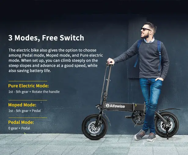 Alfawise X1 Folding E-Bike