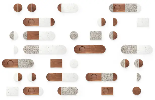 All of a Piece Modular Tabletop by Earnest Studio and Dana Cannam Design