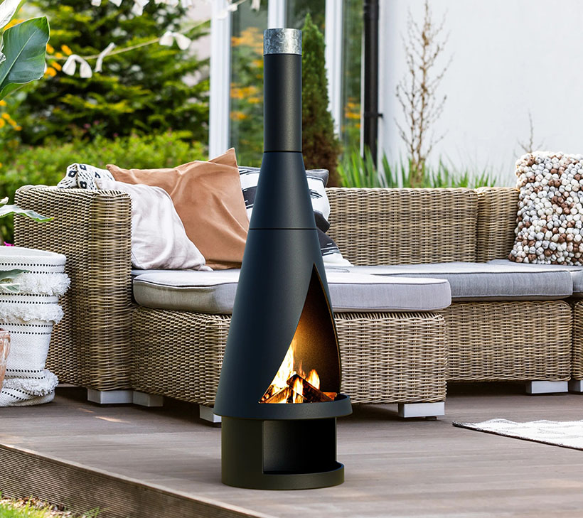 Allarna Iron Wood Burning Outdoor Fireplace by Brayden Studio