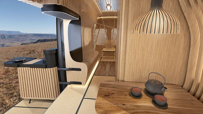 Alpine Cross Cabin Concept Van Features Japanese Aesthetic Interior