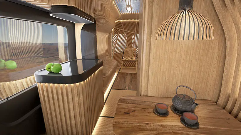 Alpine Cross Cabin Concept Van Features Japanese Aesthetic Interior