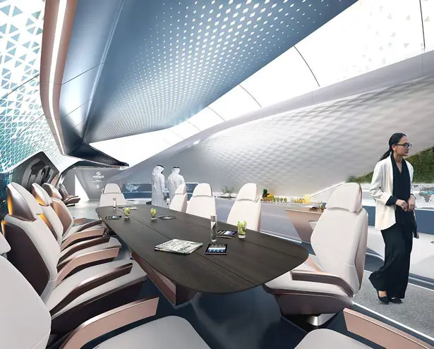 AMAC Aerospace x Pininfarina Cabin Concept for The Airbus Jets 350XWB