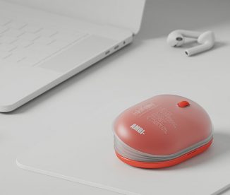 AMBI Ambidextrous Mouse Features Collapsible Part In The Middle