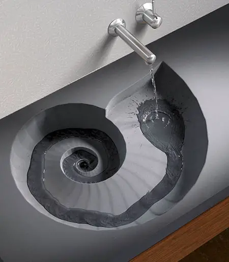 ammonite washbasin from high tech