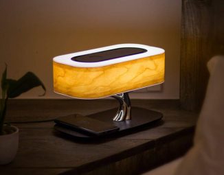 Ampulla Masdio Tree Table Lamp with Wireless Charger and Bluetooth Speaker