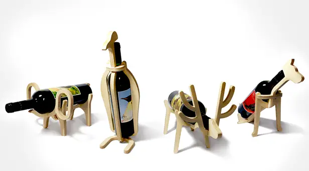 Animal Wine Racks by Conte Bleu