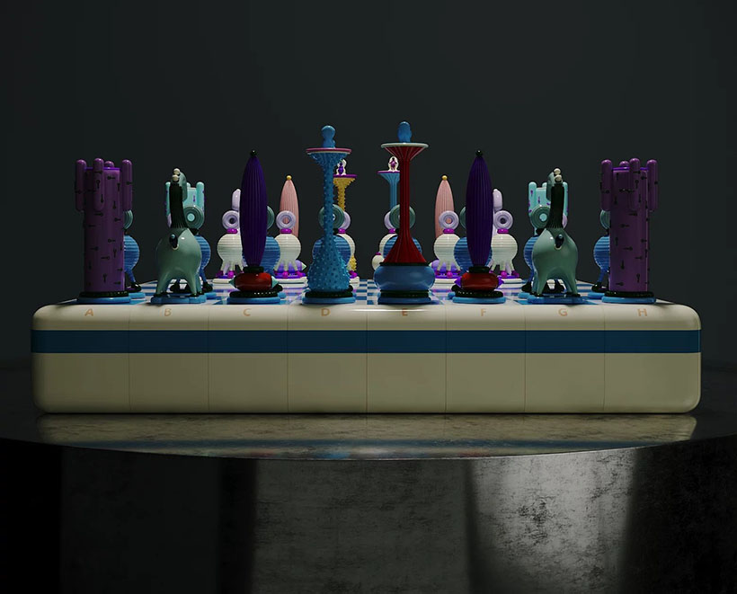 Another Kingdom: Light Stage Chess Set by Taras Zheltyshev