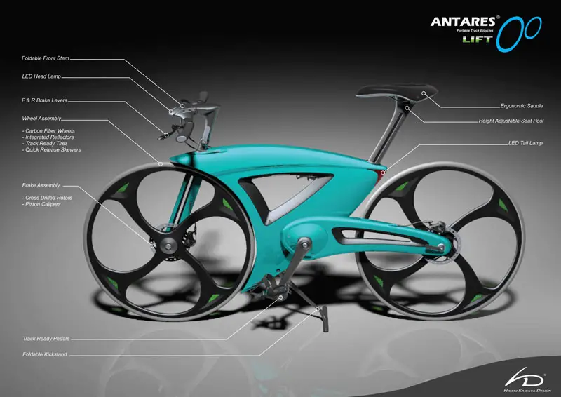 Antares Lift Portable Track Bicycle Tuvie Design