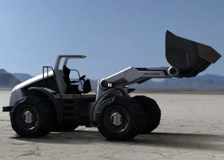 antares wheeled loading shovel vehicle