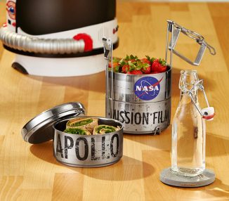 Apollo 11 Mission Film Reel Lunch Canister Features a Three-Part-Bento Style Design
