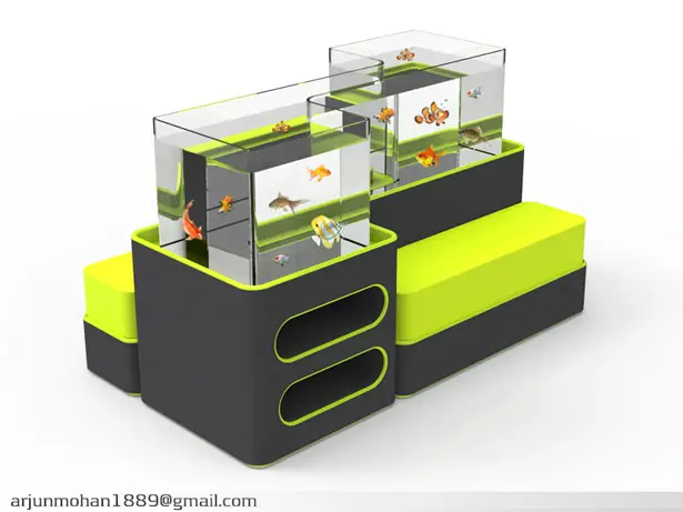 Aqua Sofa: Unique Sofa Concept with Fish Tank