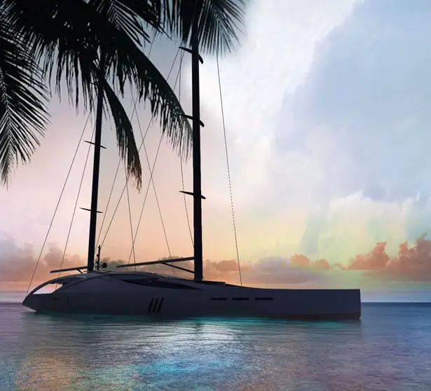 Aquila : 50-meter Sailing Yacht with Flexible Solar Sails
