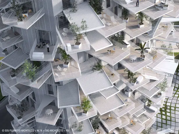 Arbre Blanc - White Tree Tower by Sou Fujimoto Architects, Nicolas Laisné Associates, and Manal Rachdi OXO Architects