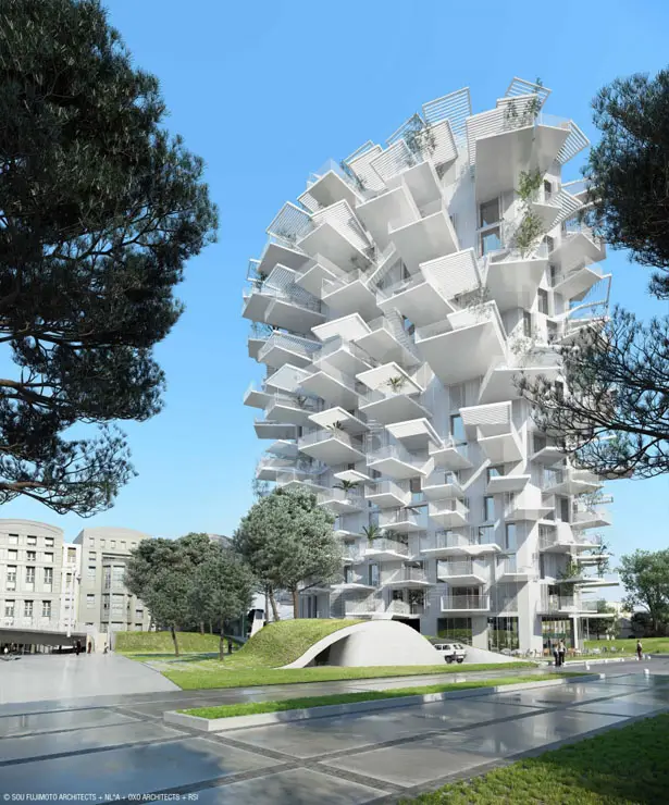 Arbre Blanc - White Tree Tower by Sou Fujimoto Architects, Nicolas Laisné Associates, and Manal Rachdi OXO Architects