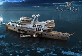 Arctic Owl Explorer Superyacht Concept with Shallow Draft