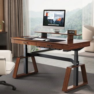 Ark Executive Standing Desk Delivers Sturdy Desk with Shelf-on-Top