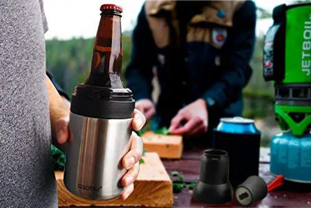 Asobu Frosty Beer 2 Go - Vacuum Insulated Stainless Steel Beer Bottle and Can Chiller