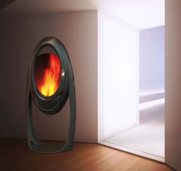 Asteroide Wood Stove for PHILIPPE by Jerome Olivet