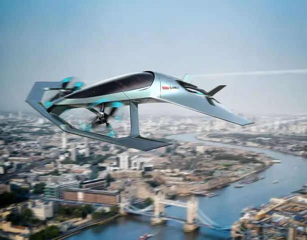 Futuristic Aston Martin Volante Vision Personal Air Mobility Concept