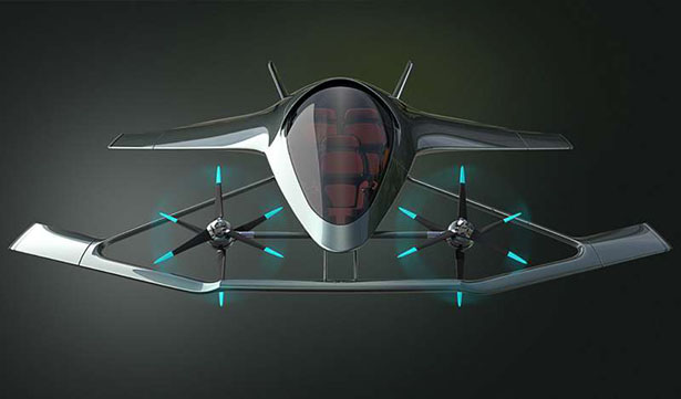 Futuristic Aston Martin Volante Vision Personal Air Mobility Concept
