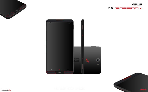 Asus Z2 Poseidon Is A Cell Phone Design Proposal for Extreme Gamers by Mladen Milic