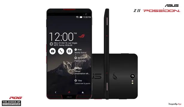 Asus Z2 Poseidon Is A Cell Phone Design Proposal for Extreme Gamers by Mladen Milic