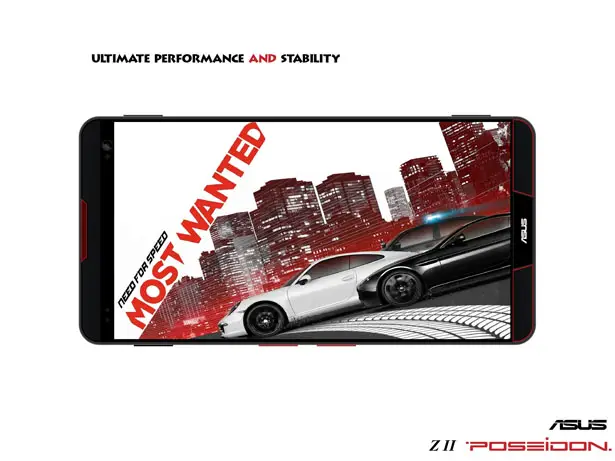 Asus Z2 Poseidon Is A Cell Phone Design Proposal for Extreme Gamers by Mladen Milic