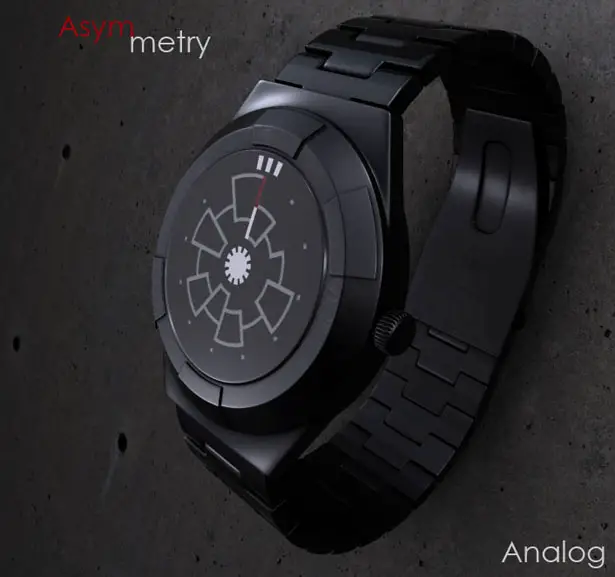 Asymmetry Analog Watch Concept for TokyoFlash