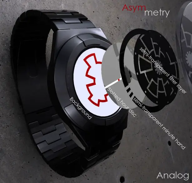 Asymmetry Analog Watch by Cory Farris