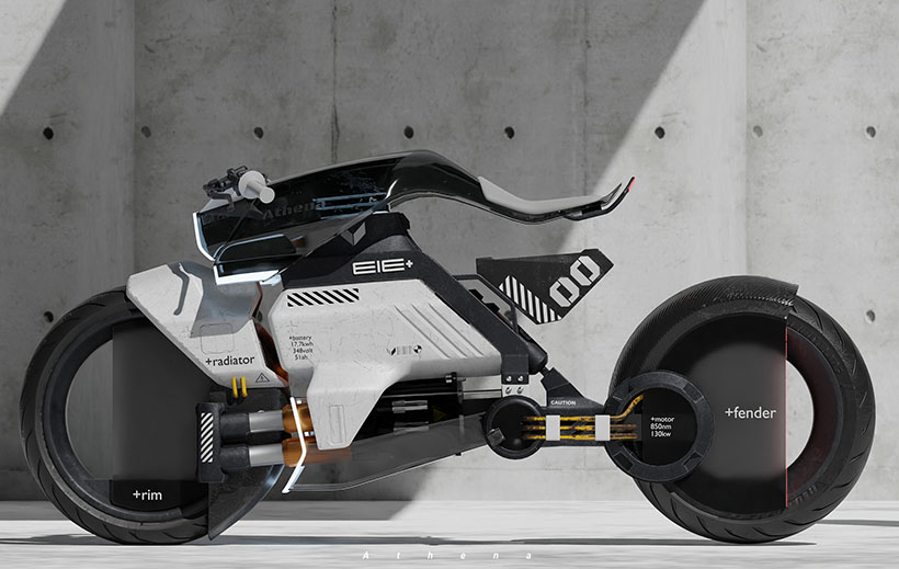 ATHENA Electric Motorcycle by Zhengxuan Xie
