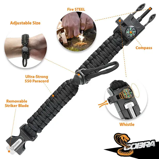 Atomic Bear Cobra Survival Bracelet