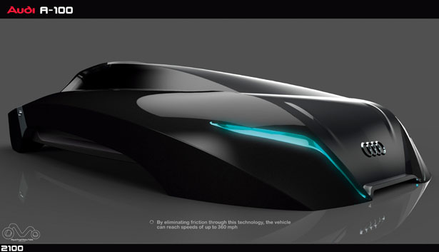 Futuristic AUDI A-100 Car Concept Proposal for The Year of 2100