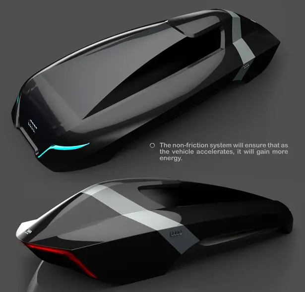 Futuristic AUDI A-100 Car Concept Proposal for The Year of 2100 by Miguel Angel Mojica Pulido
